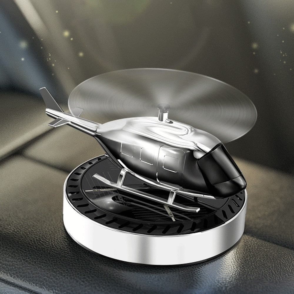 Solar Car Air Freshener Car Helicopter Fragrance Diffuser Car Interior Decor