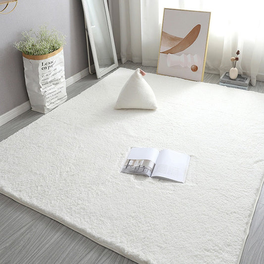 120x160cm Soft Shaggy Rug Fluffy Plush Area Rug Bedroom Carpet Home Decor White