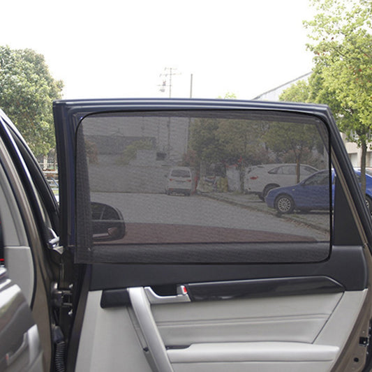 2 X Magnetic Car Rear Window Mesh Sun Shade Covers Car Privacy Blackout Curtains 10pcs Magnet Style