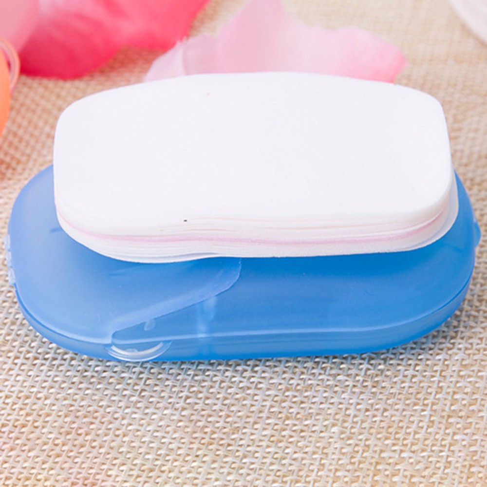 10 Boxes Disposable Soap Paper Sheets Travel Portable Washing Slice Sheets Hand Washing Foaming Paper Soap