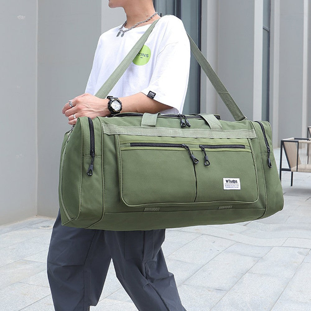 Large Capacity Mens Travel Duffle Bag Luggage Bag Water Resistant Gym Bag Sports Bag Handbags Green