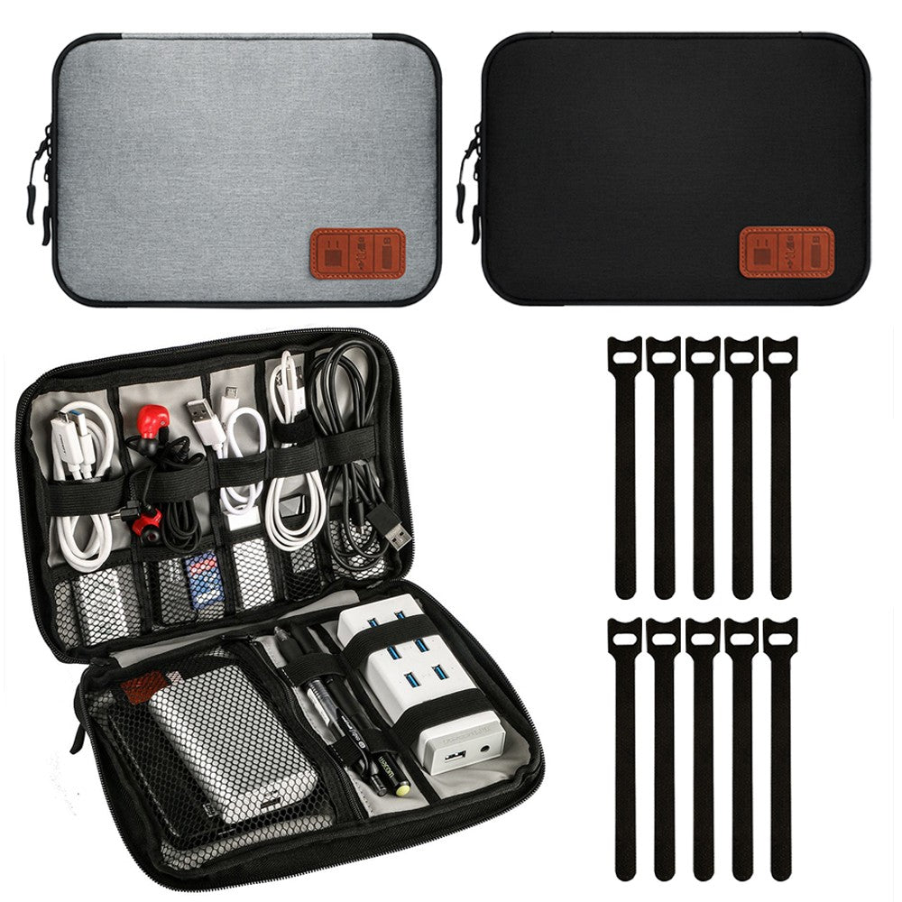 2 X 25x18cm Travel Cable Organizer Data Cable Bag Electronics Accessories Storage Bag