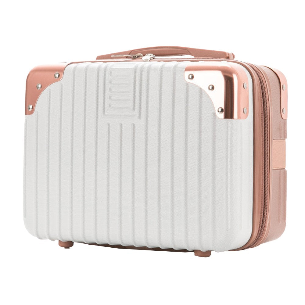 14 Inches Travel Hard Shell Cosmetic Case Suitcase White