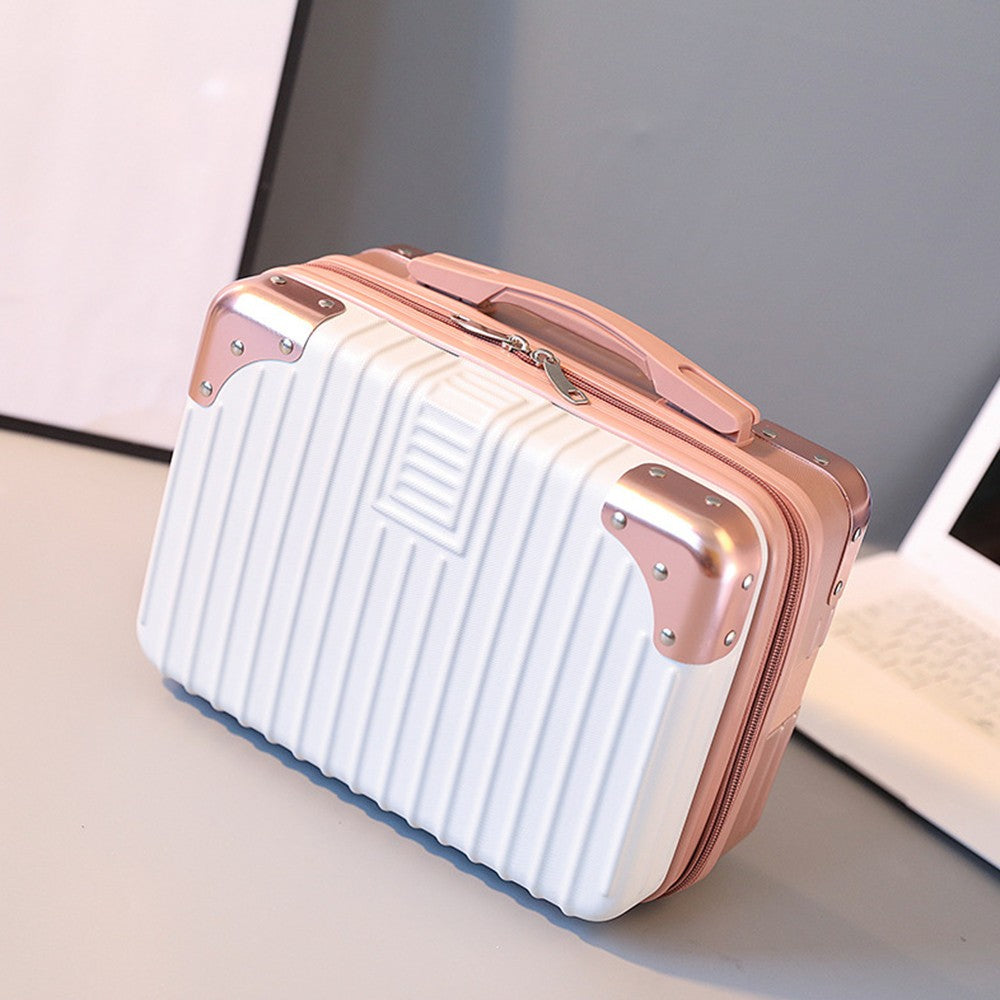 14 Inches Travel Hard Shell Cosmetic Case Suitcase White