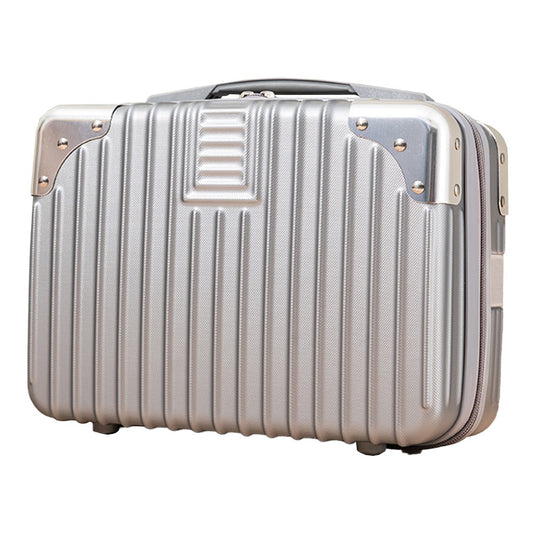 14 Inches Travel Hard Shell Cosmetic Case Suitcase Silver Grey