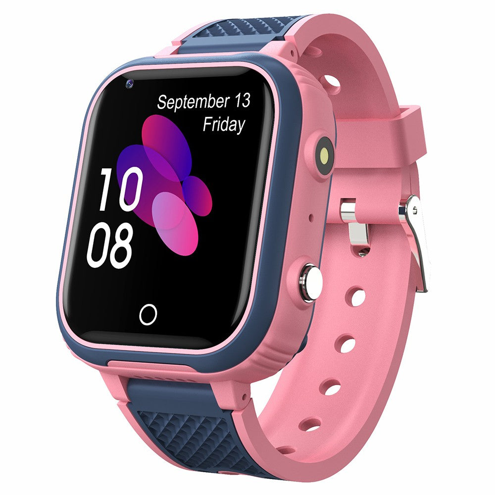 Pink 4G Kids Smart Watch Water Resistant Wifi GPS Locator Watch for Android iOS Phone