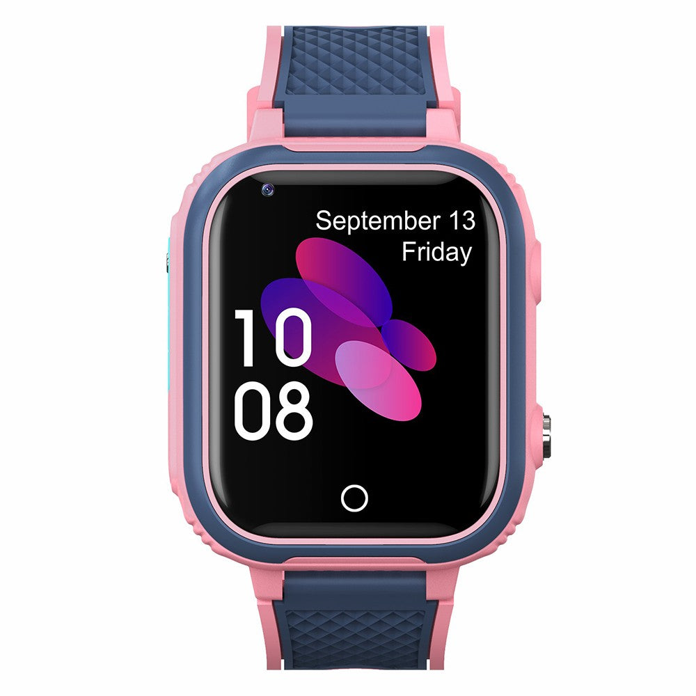 Pink 4G Kids Smart Watch Water Resistant Wifi GPS Locator Watch for Android iOS Phone