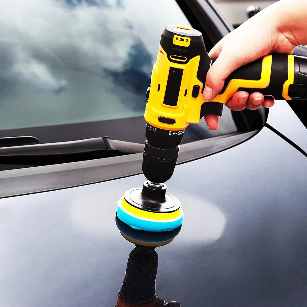 1 X 22Pcs 3 Inch Car Foam Drill Polishing Pad Set Buffing Pad Kit Polisher Attachment for Drill