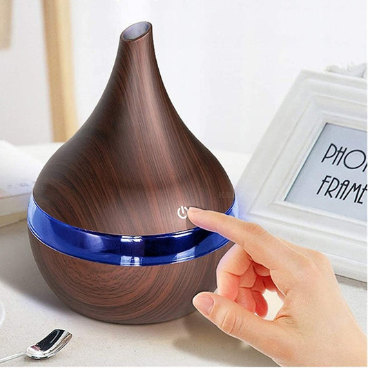 300ml Ultrasonic Essential Oil Diffuser USB Electric Humidifier Aroma Air Diffuser Aromatherapy Dark Brown