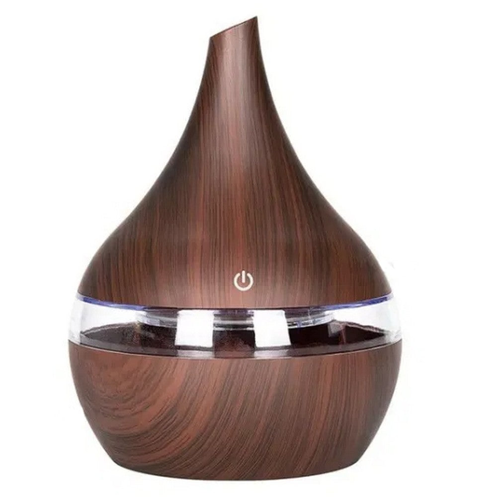 300ml Ultrasonic Essential Oil Diffuser USB Electric Humidifier Aroma Air Diffuser Aromatherapy Dark Brown