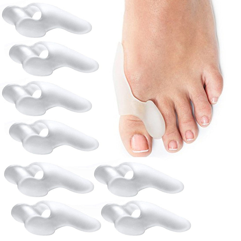 4 Pairs of Silicone Bunion Toe Correctors Pad Toe Separators Bunion Cushion Protector for Overlapping Toes