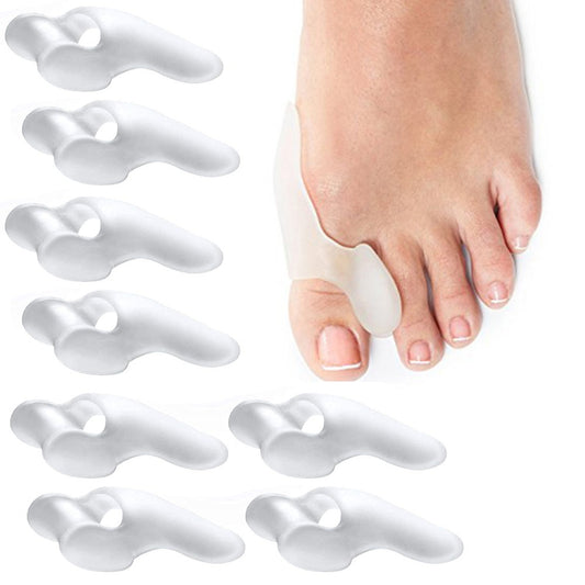 4 Pairs of Silicone Bunion Toe Correctors Pad Toe Separators Bunion Cushion Protector for Overlapping Toes