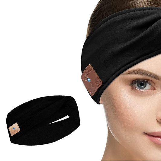 Bluetooth Sleep Headphones Headband Wireless Earphones Sports Headband Sleep Eye Mask Black