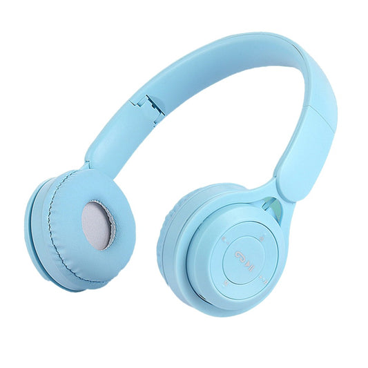 Y08 Wireless Bluetooth 5.0 Headphones with Microphone Foldable Headset Stereo Over Ear Headphone Blue