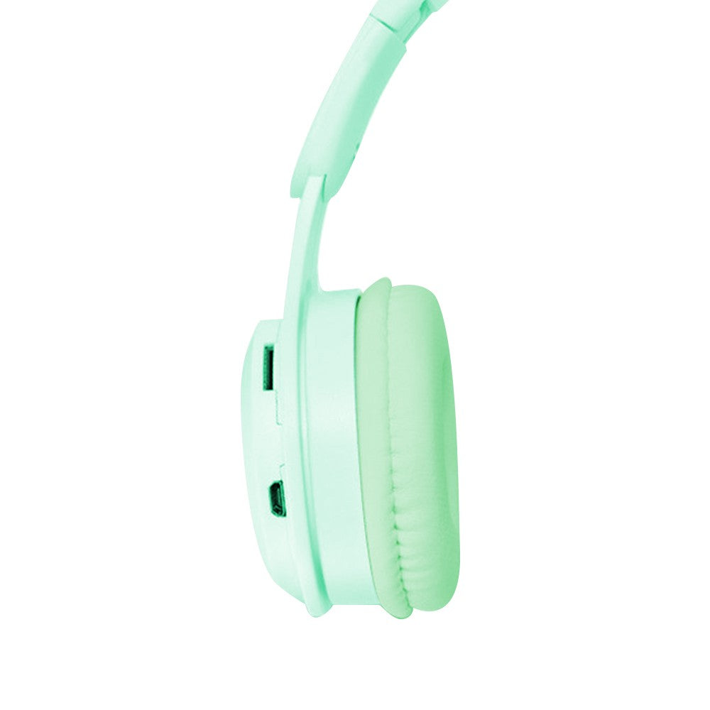 Y08 Wireless Bluetooth 5.0 Headphones with Microphone Foldable Headset Stereo Over Ear Headphone Green