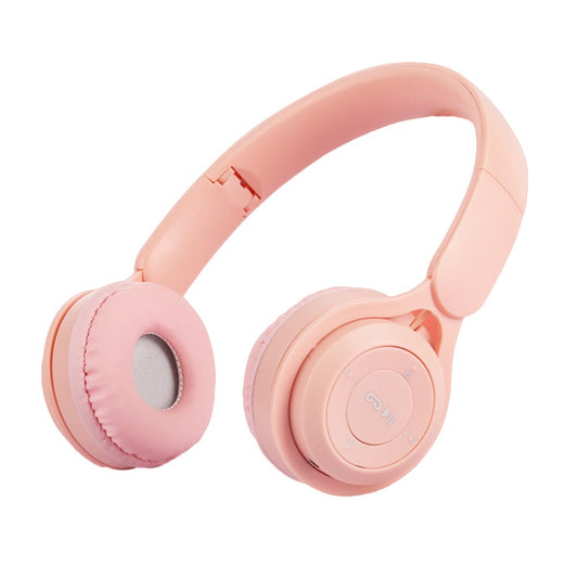 Y08 Wireless Bluetooth 5.0 Headphones with Microphone Foldable Headset Stereo Over Ear Headphone Pink