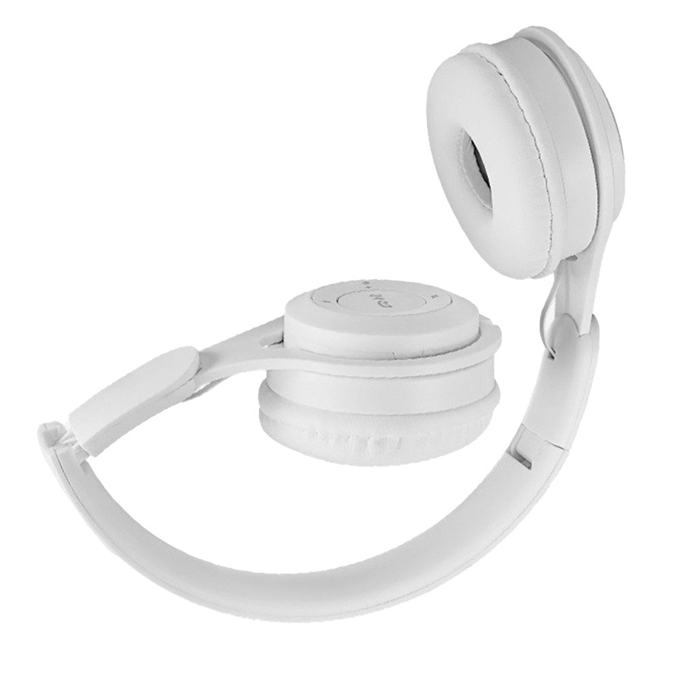 Y08 Wireless Bluetooth 5.0 Headphones with Microphone Foldable Headset Stereo Over Ear Headphone White