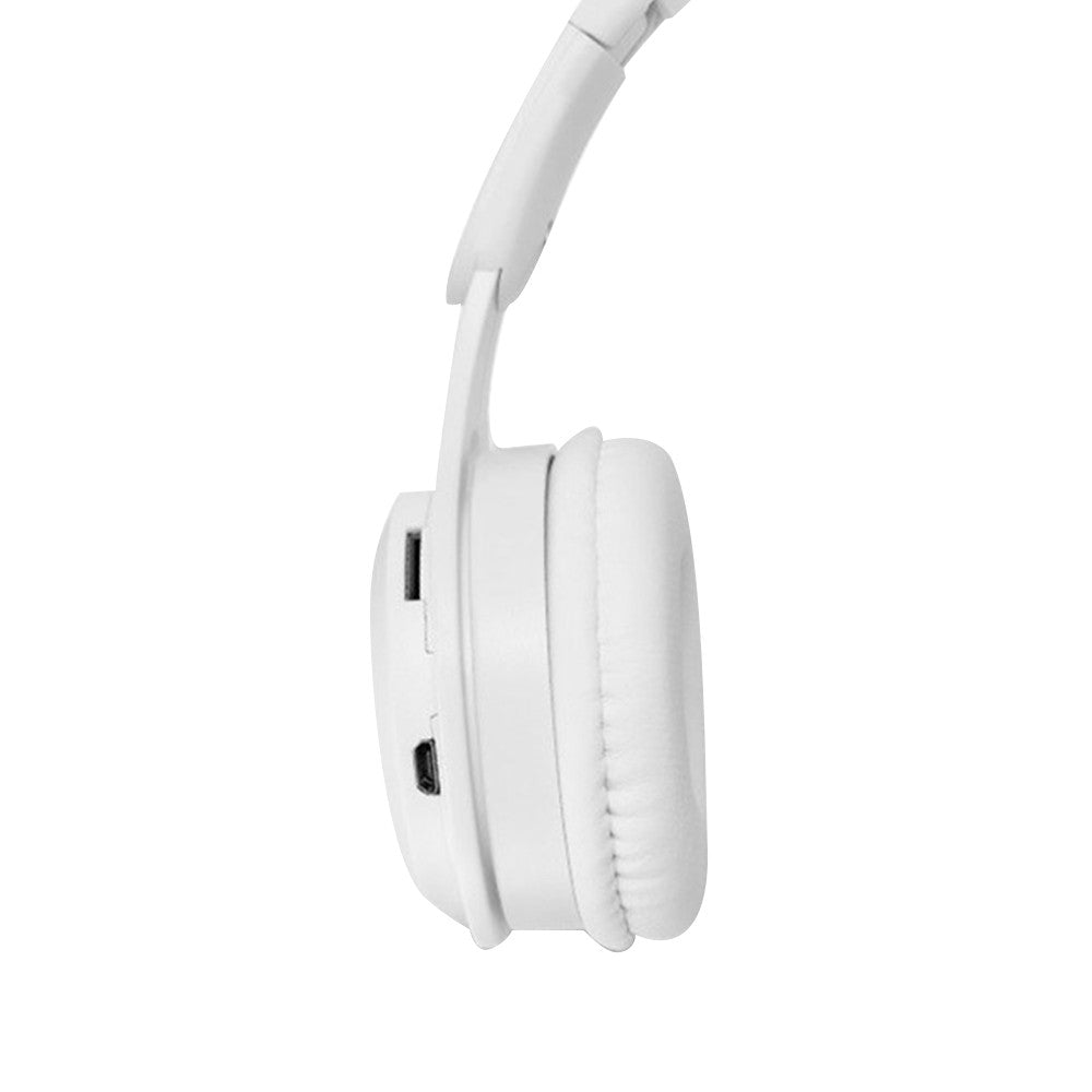 Y08 Wireless Bluetooth 5.0 Headphones with Microphone Foldable Headset Stereo Over Ear Headphone White