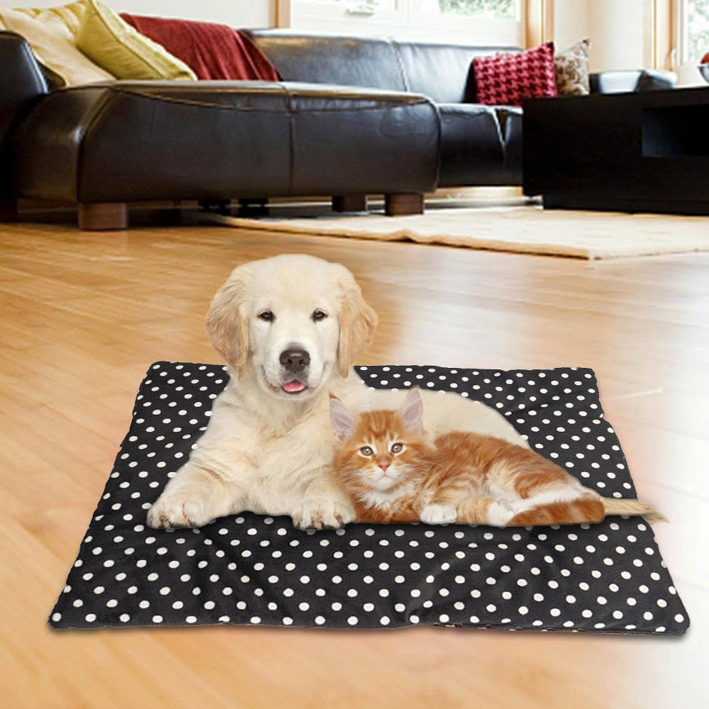 37x47cm Electric Pet Heating Pad for Dogs and Cats Warm Pet Bed Mat Pet Heated Mat Black