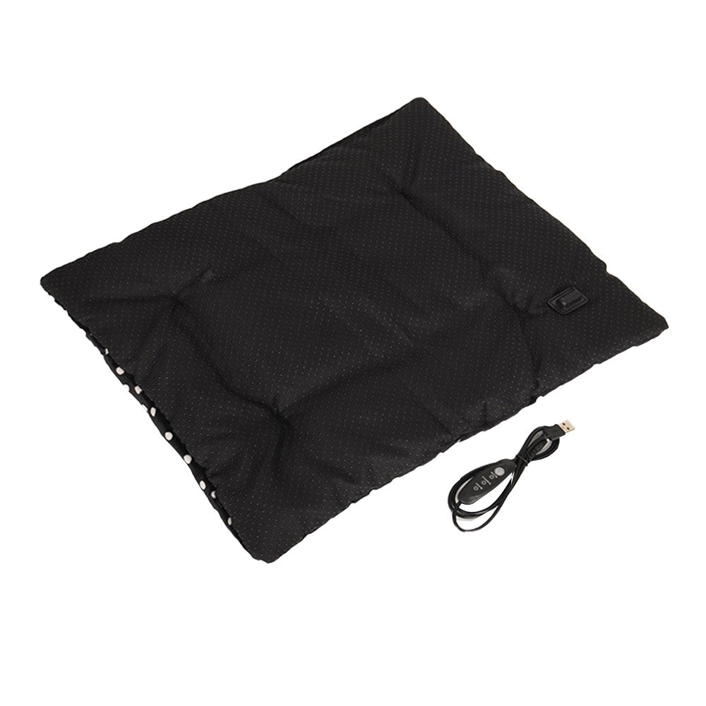 37x47cm Electric Pet Heating Pad for Dogs and Cats Warm Pet Bed Mat Pet Heated Mat Black