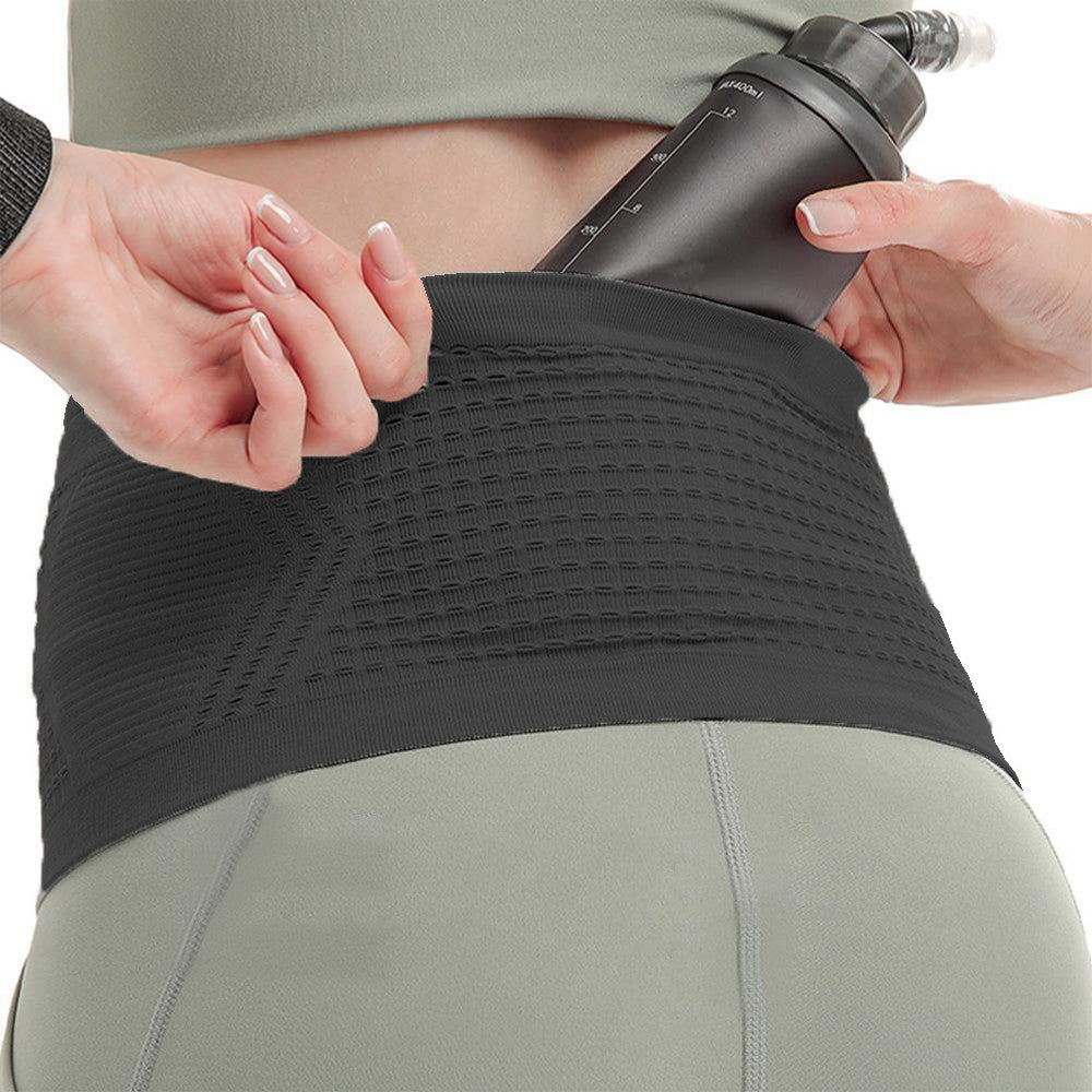 Invisible Running Fanny Pack Running Waist Bag Slim Running Belt Black M