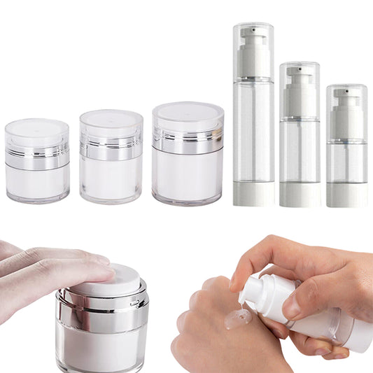 6Pcs Travel Refill Lotion Pumps Press Pump Facial Lotion Bottles Cream Container