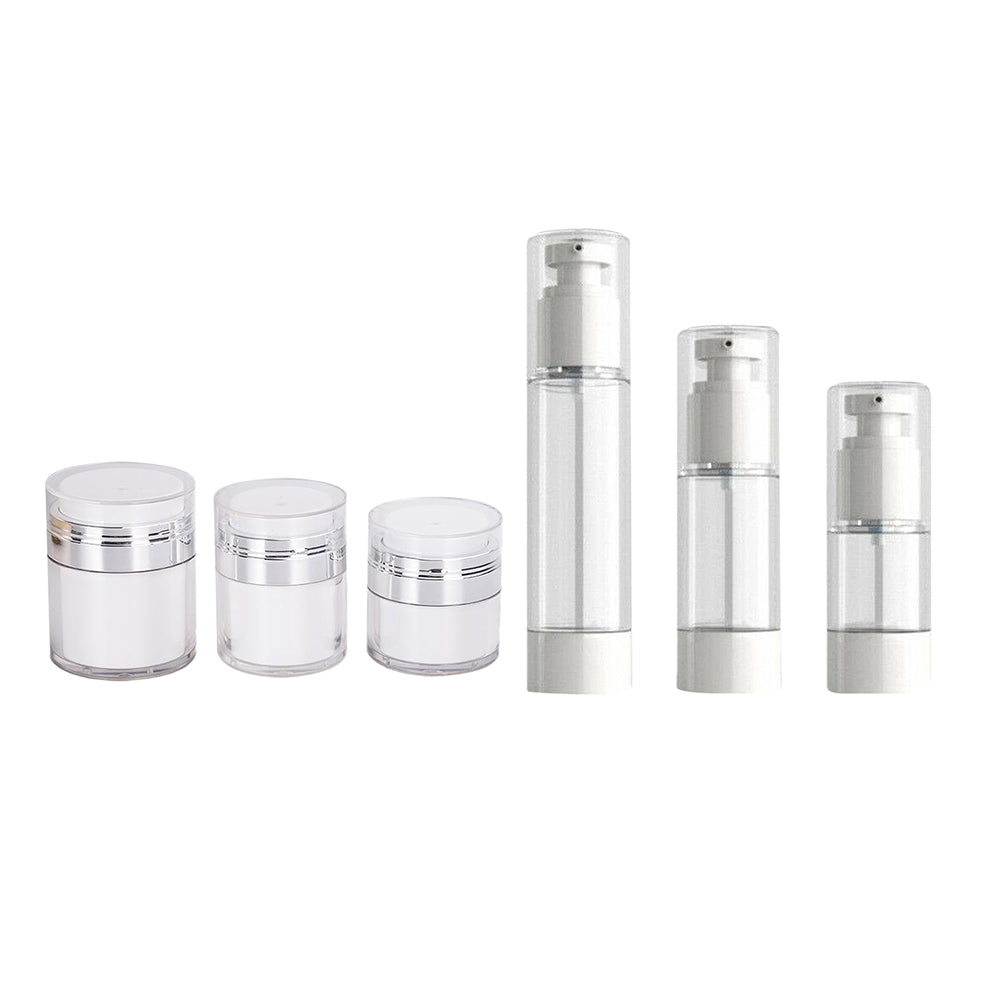 6Pcs Travel Refill Lotion Pumps Press Pump Facial Lotion Bottles Cream Container