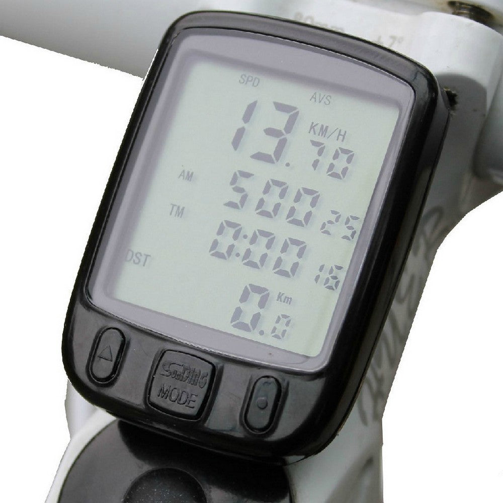 24 Functions Waterproof LCD Cycling Bike Bicycle Computer Odometer Speedometer