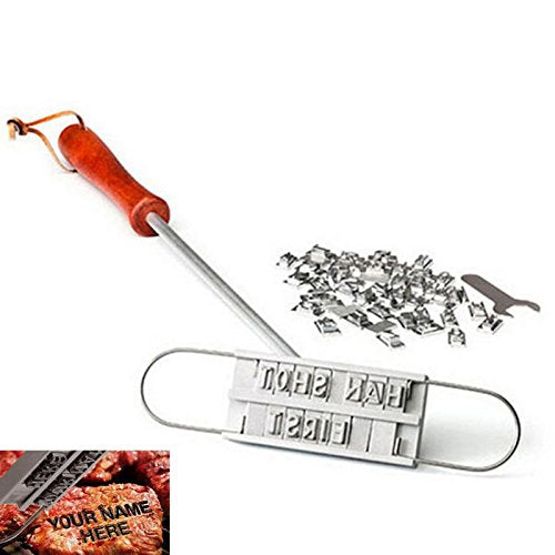 BBQ Meat Branding Iron Including Set of Letters