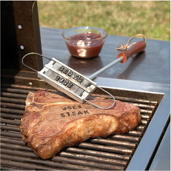 BBQ Meat Branding Iron Including Set of Letters