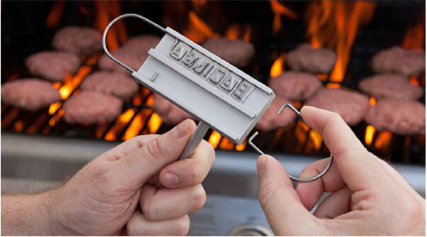 BBQ Meat Branding Iron Including Set of Letters