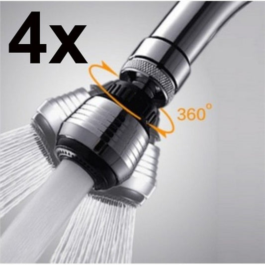 4 Pack of 360 Degrees Swivelable Water-Saving Faucet Adapter