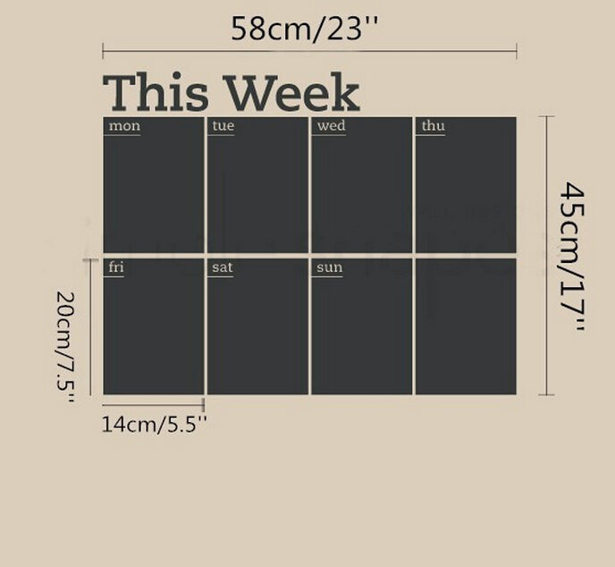 Week Plan Removable Sticker