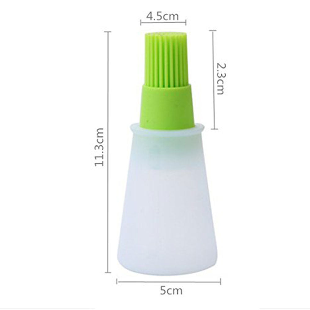 Kitchen Oil Brush Storage Bottles Silicone Bottle with Brush