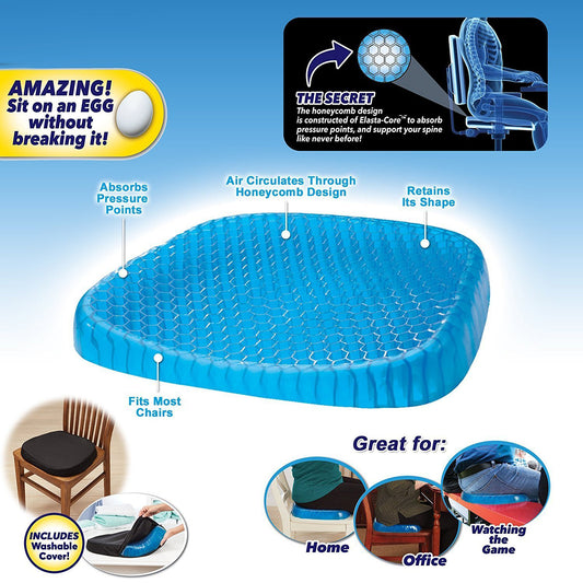 Breathable Honeycomb Design Gel Seat Cushion