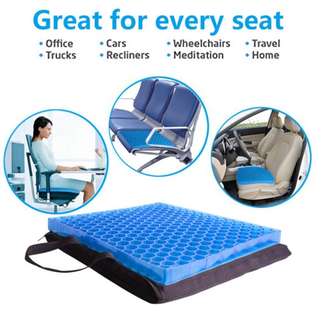 Breathable Honeycomb Design Gel Seat Cushion