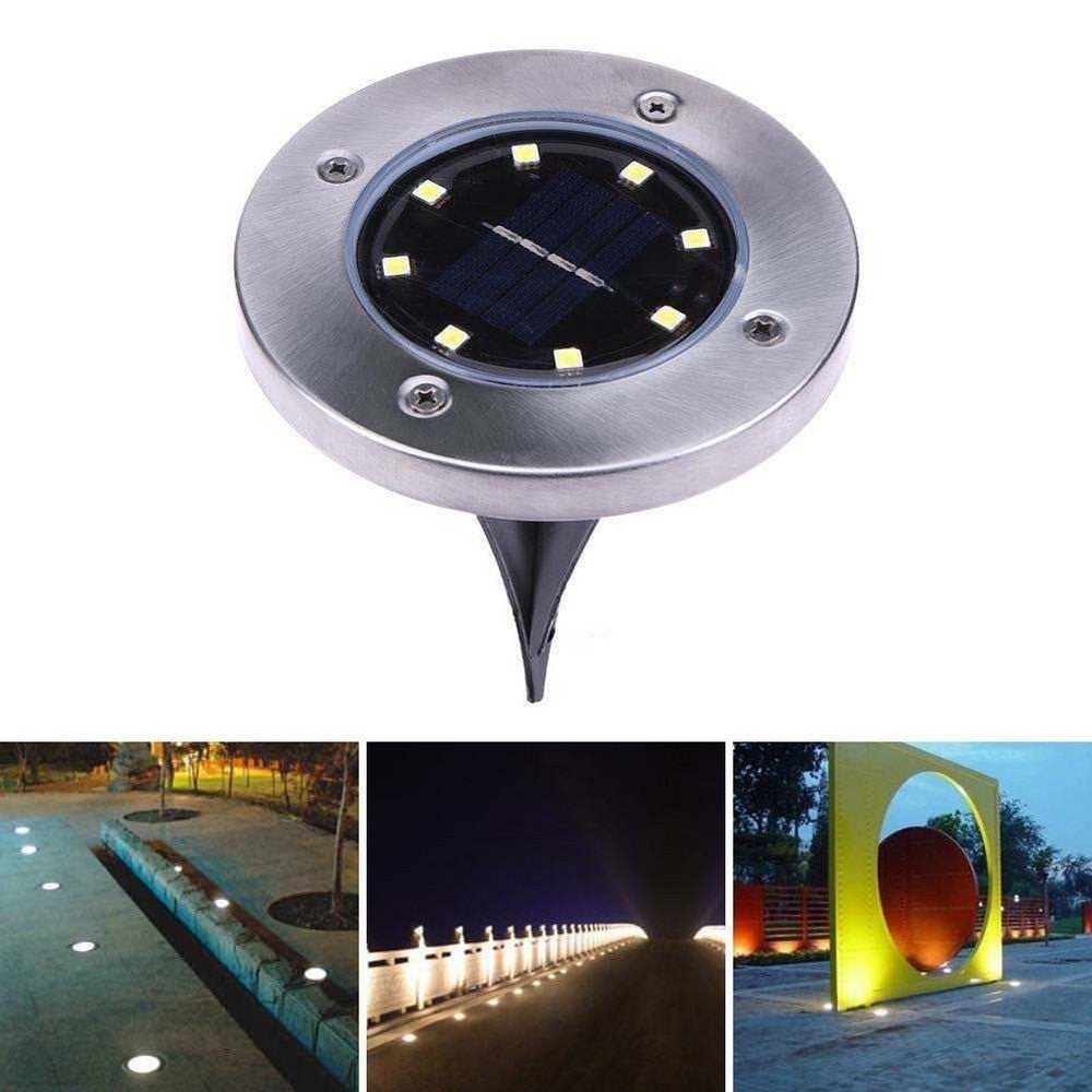 4Pack Super Bright 8-LED Solar Powered Waterproof Sensor Inground Lights