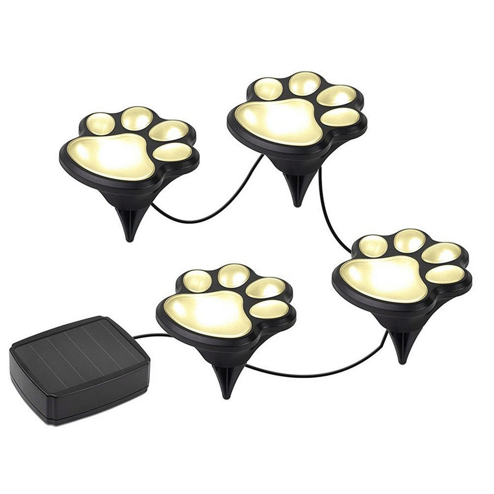 Solar Powered Paw Print Design Garden Lights