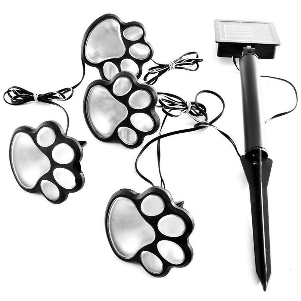 Solar Powered Paw Print Design Garden Lights