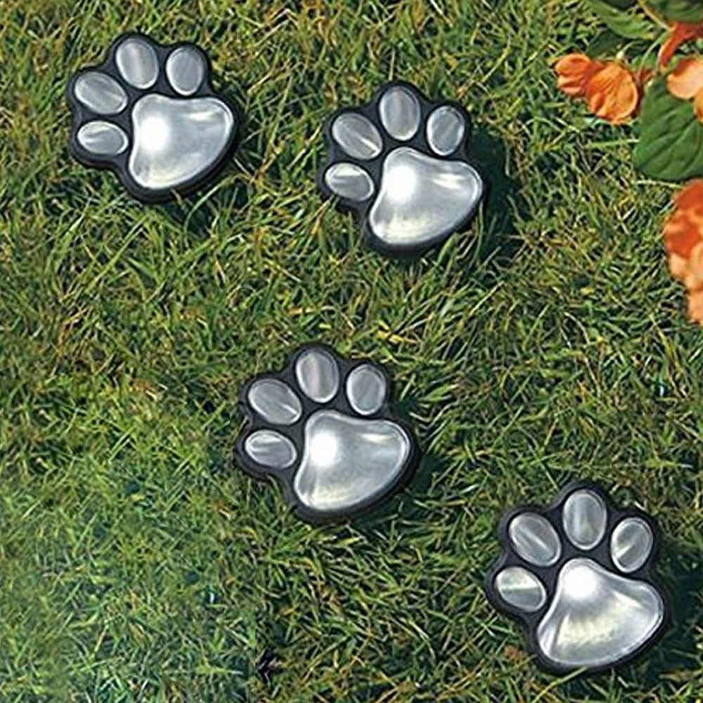 Solar Powered Paw Print Design Garden Lights