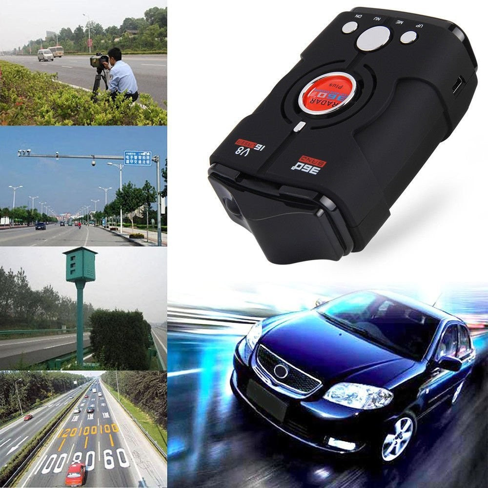 Speed V8 Laser Radar Detector 16 Band Auto 360 Degrees Voice Alert Warning Car Locator