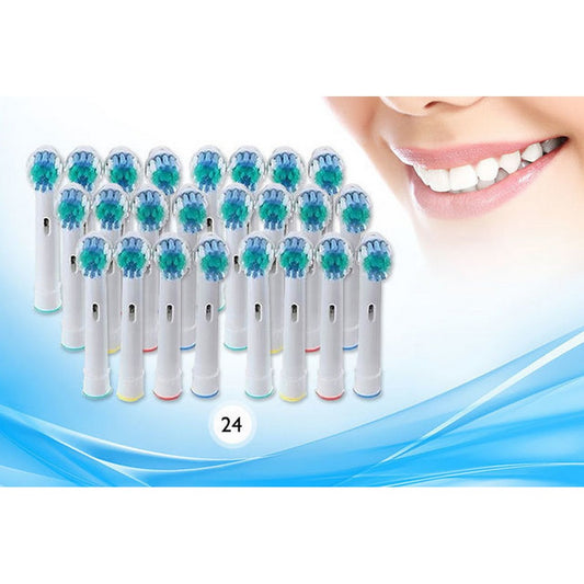 24pcs Oral B-Compatible 3D Whitening Toothbrush Heads