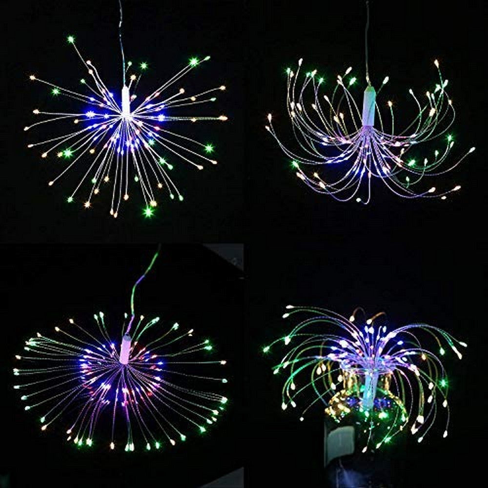 120 Bright Remote Control Explosion Star LED Fireworks Light Multicolor