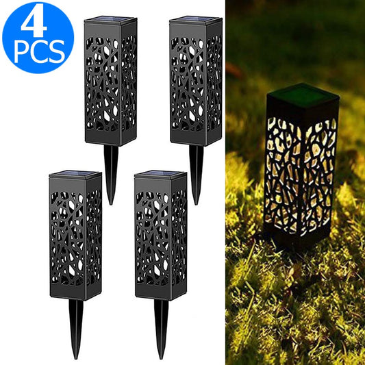 4 Pcs Solar Powered LED Garden Lights Warm White