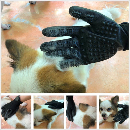 1 Pair of Massaging Grooming Gloves