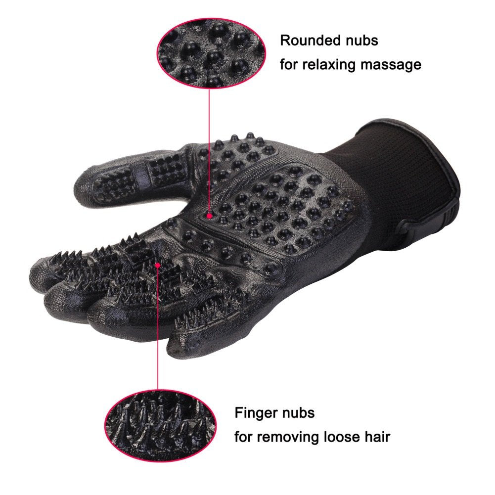 1 Pair of Massaging Grooming Gloves