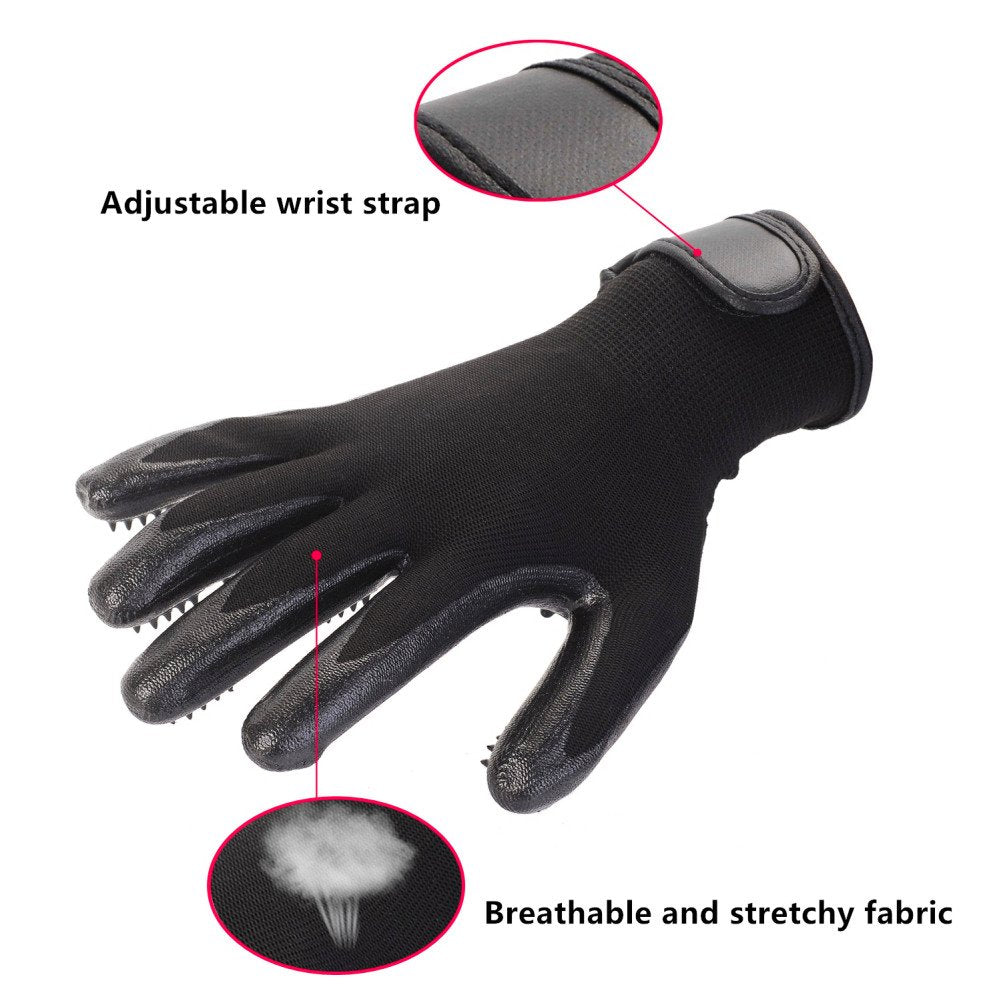 1 Pair of Massaging Grooming Gloves