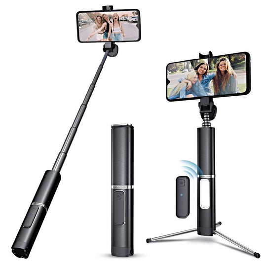 Wireless Remote Bluetooth Selfie Stick with Tripod Stand