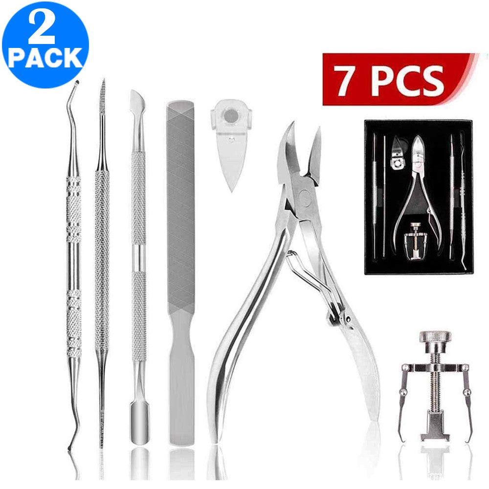 2 X 7PCS Private Stainless Steel Ingrown Toenail Tools Kits