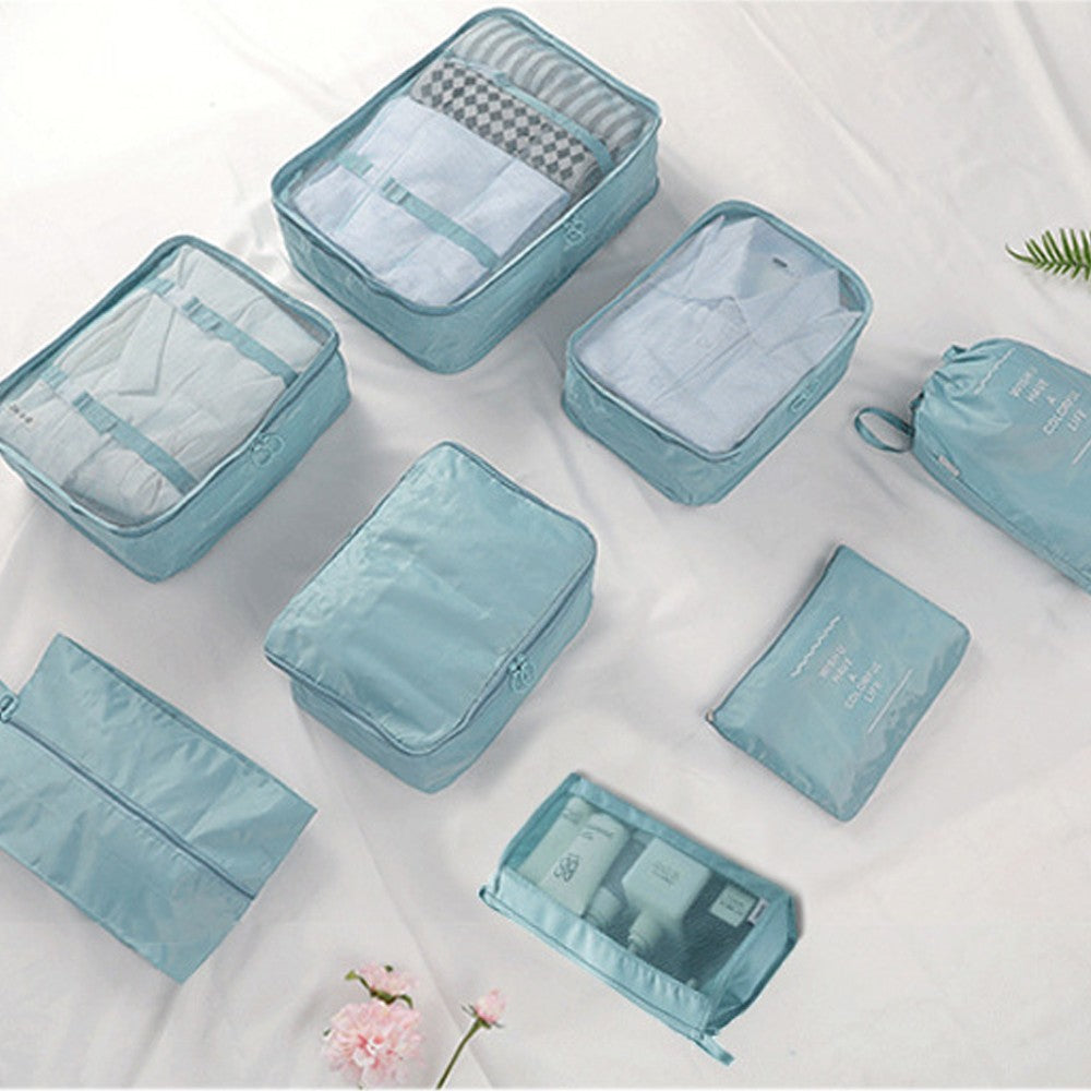 8PCS Travel Luggage Packing Cubes Organizers Set Navy